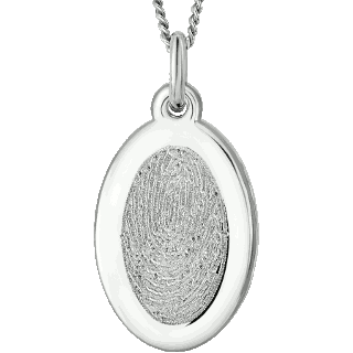 Sterling Silver Oval Pendant