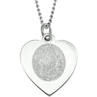 Front image of White Gold Classic Heart Pendant