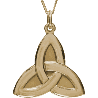 Front image of Yellow Gold Trinity Pendant