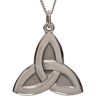 Front image of White Gold Trinity Pendant