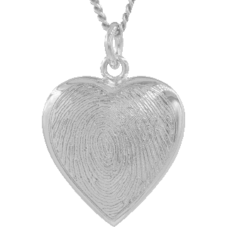 Front image of White Gold Classic Heart Keepsake (Urn)