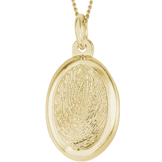 Front image of Yellow Gold Oval Keepsake (Urn)