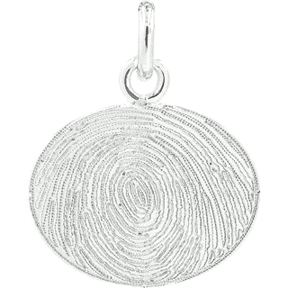 Sterling Silver Oval Disc
