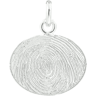 Front image of White Gold Oval Disc