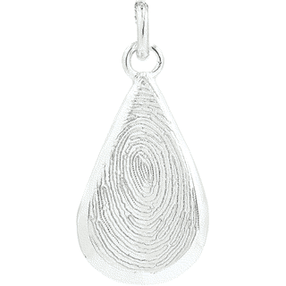 Front image of Sterling Silver Flat Teardrop