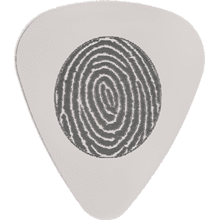 Front image of Stainless Steel Guitar Pic