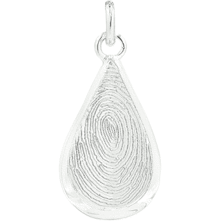 Front image of Sterling Silver Flat Teardrop Keepsake (Urn)