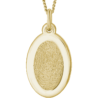 Front image of Yellow Gold Oval Pendant