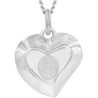 Front image of White Gold Signature Heart Keepsake (Urn)