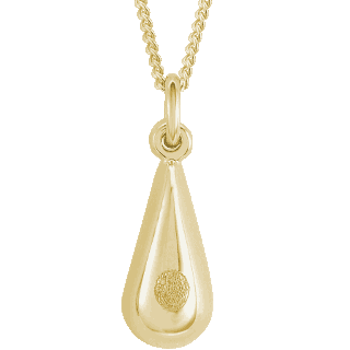 Front image of Yellow Gold Teardrop Pendant