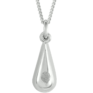 Front image of White Gold Teardrop Pendant