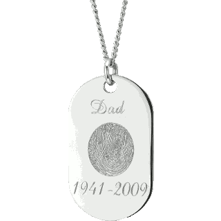 Front image of Sterling Silver Memory Tag