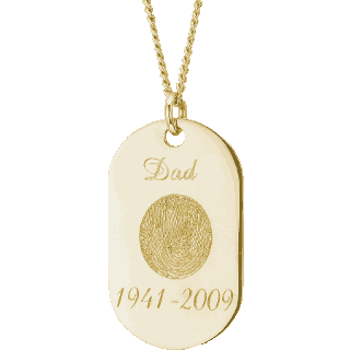 Front image of Yellow Gold Memory Tag