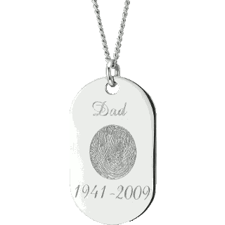 Front image of White Gold Memory Tag