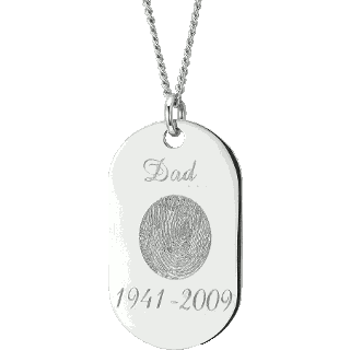 Front image of White Gold Memory Tag Keepsake (Urn)