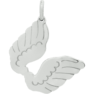 Front image of Sterling Silver Guardian Angel Pendant
