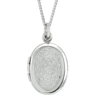 Front image of Sterling Silver Oval Locket