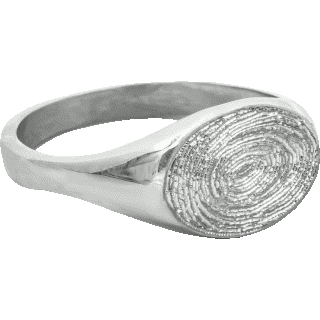 Front image of White Gold Small Signet Ring