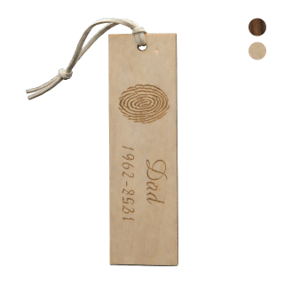 Wooden Bookmark with Leather Tassel