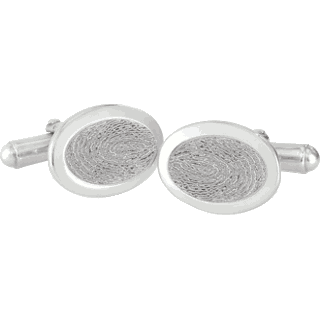 Front image of White Gold Cuff Links