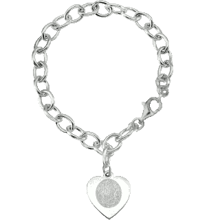 Front image of Sterling Silver Classic Heart Bracelet