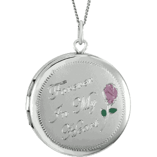 Sterling Silver Forever Circle Locket Keepsake (Urn)