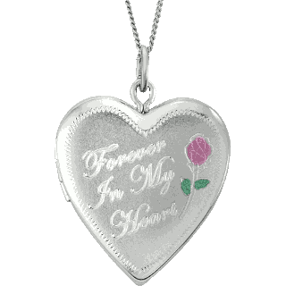 Sterling Silver Forever Heart Locket Keepsake (Urn)