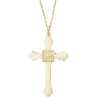 Front image of Yellow Gold Cross Pendant