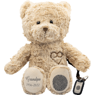 Bear with text and fingerprint