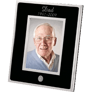 Front image of 5" x 7" Black & Silver Frame