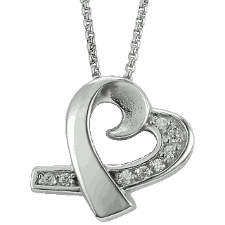 Front image of Jewel Heart Keepsake (Urn)