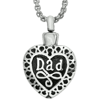 Front image of Dad Heart Keepsake (Urn)