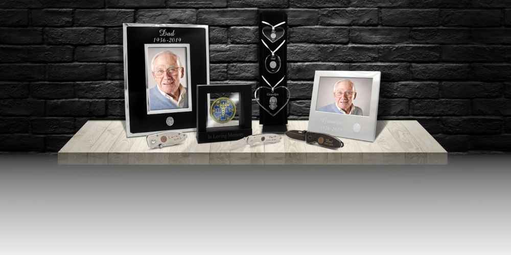 Display of Eternity's Touch samples on a shelf.