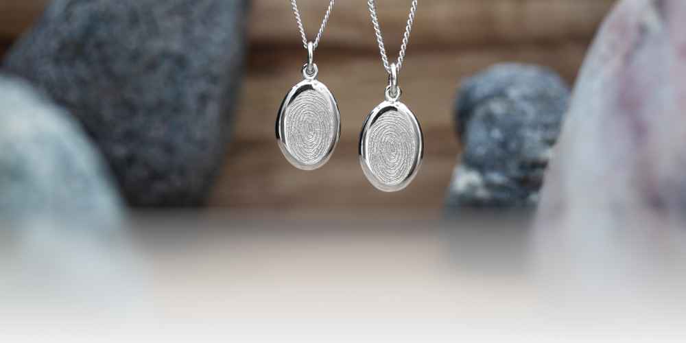 Fingerprint Necklace | Button - Soft Square -Smooth Pendant –  Chris-Parry-Handmade