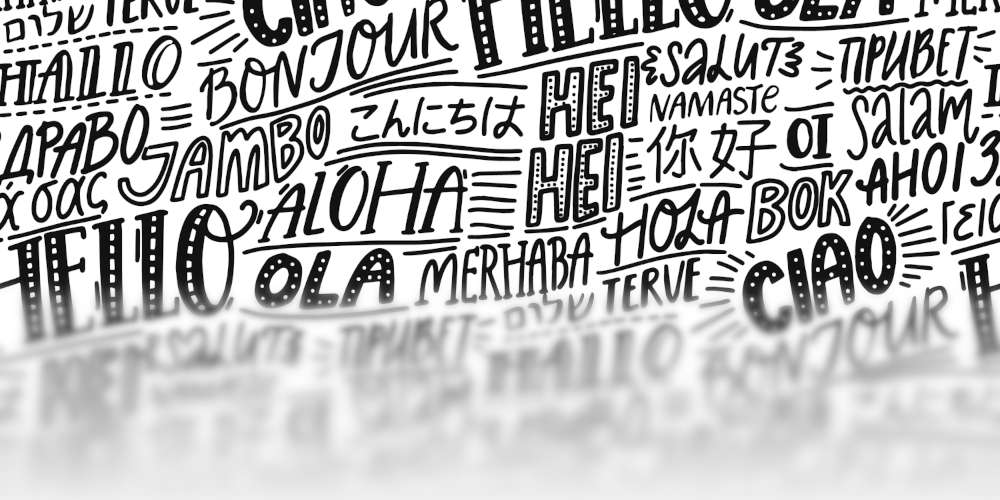 "Hello" written in many languages