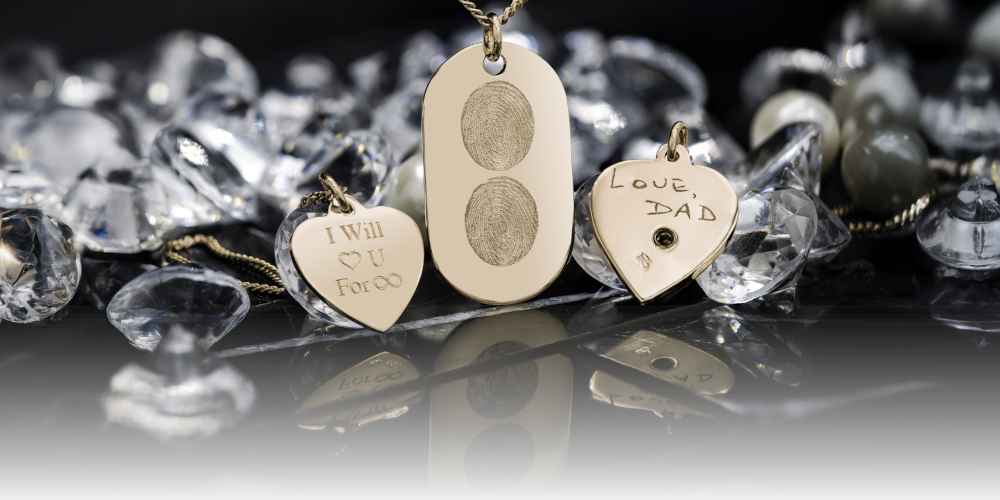 Gold pendants displayed elegantly.